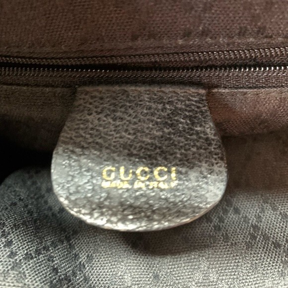 GUCCI Black Leather Suede Bamboo Mini Backpack Adjustable Strap Handbag Purse - Picture 6 of 10